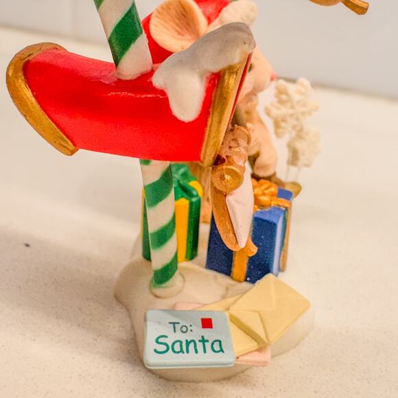 Vintage Mistletoe Magic, Mouse and Mailbox -Letters to Santa, Holiday Ornament - Picture 7 of 10